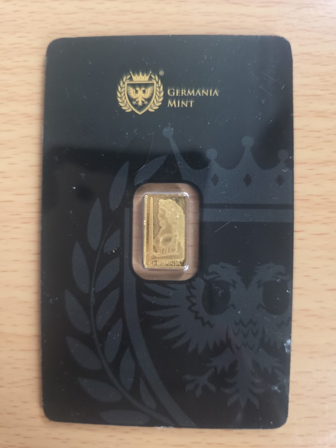 Germania Mint 1/100 24k Gold Bullion Bar 1 Troy Oz
