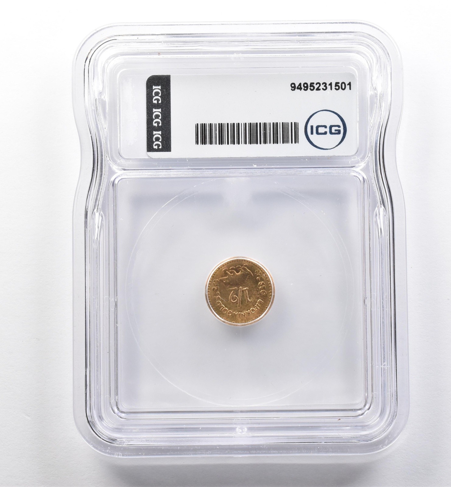 (1858) California Fractional Gold Token Indian Head 1/2 Dollar MS63 ICG *7430