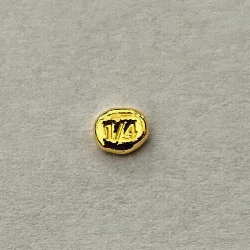 1 quarter gram GOLD bar .9999 hand poured bar 1/4 g + 1 gram .999 silver bar