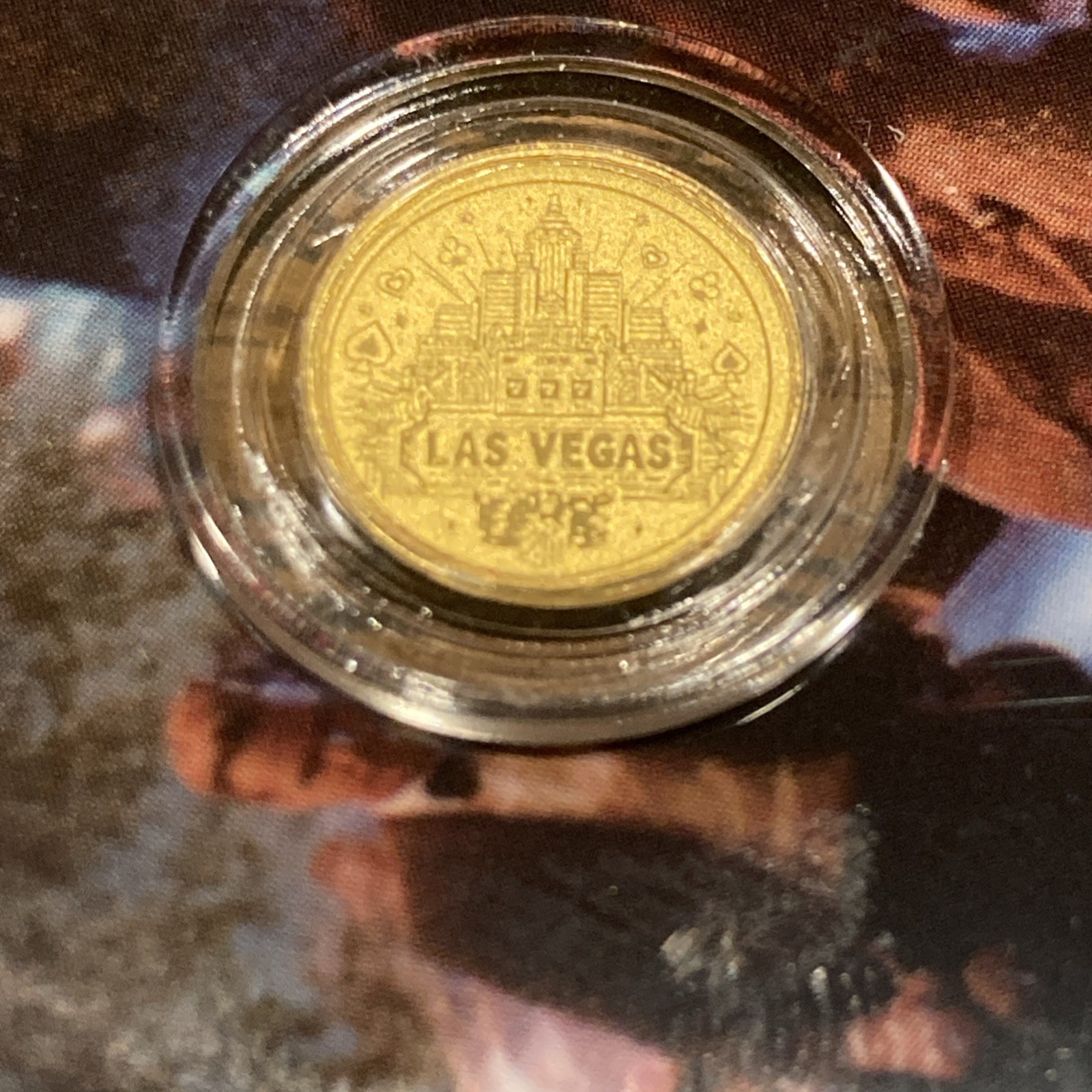 1/1000 oz Gold 2026 Las Vegas .9999 Gold Coin #8332 W/COA Card Limited