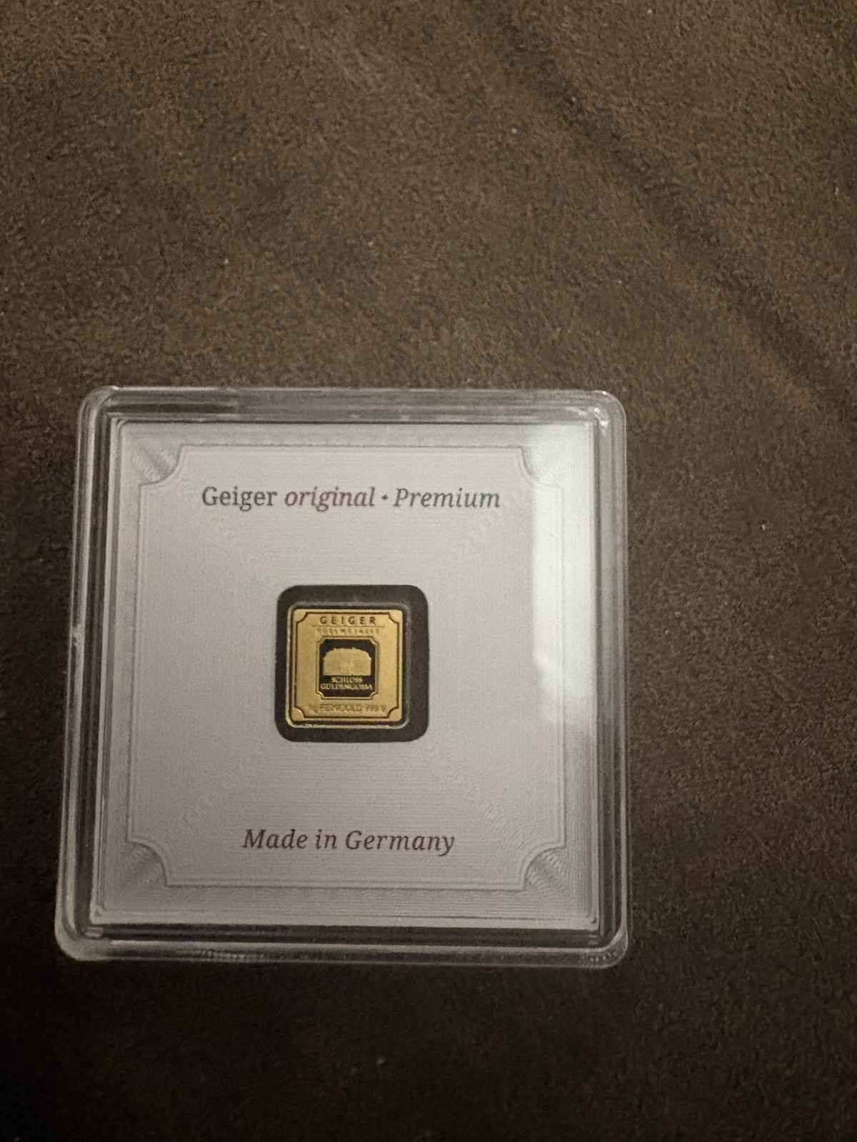 Geiger 1 Gram Gold In Assay .999 Pure Gold Sealed Signed German Bullion