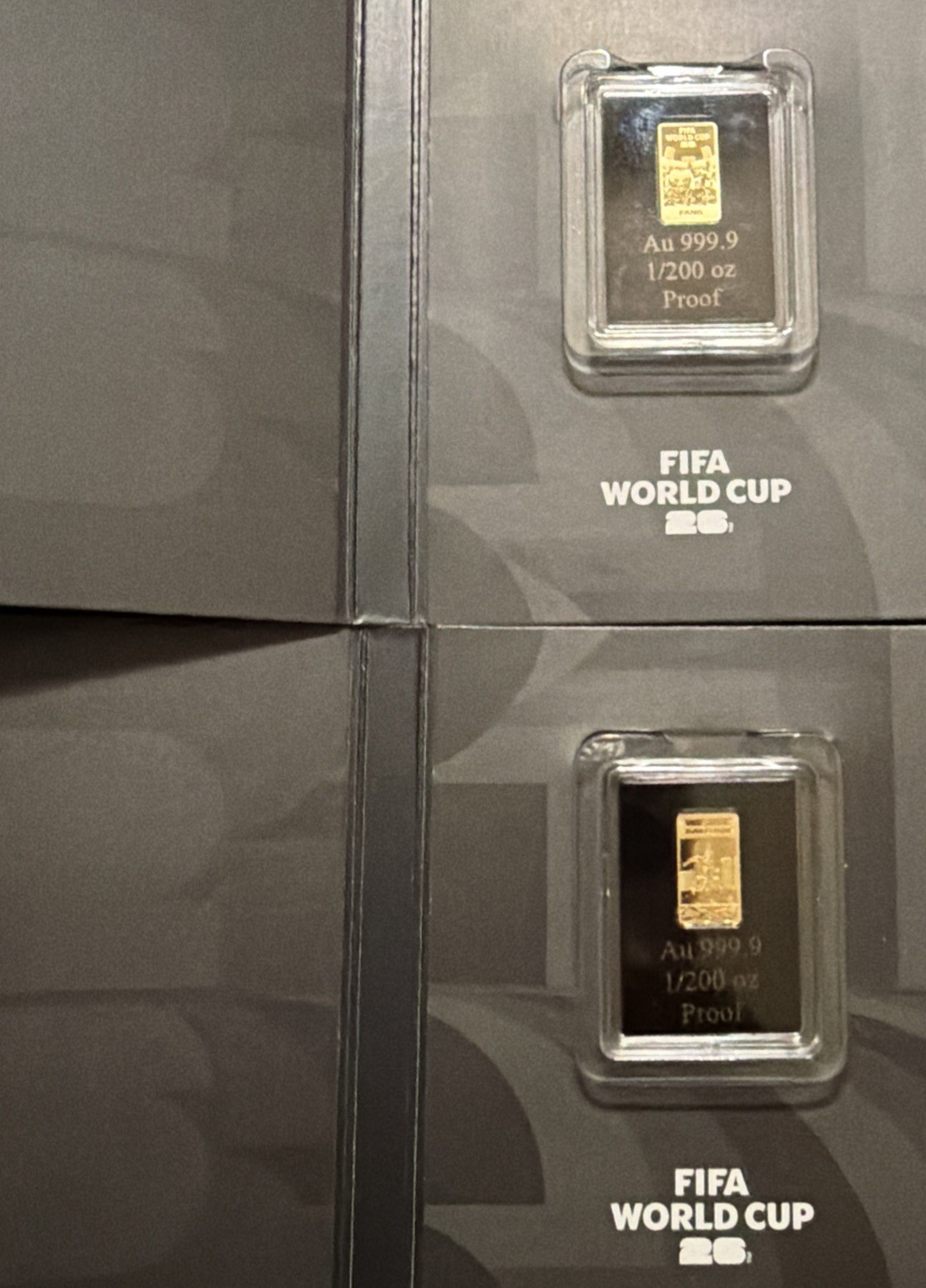 2 X’s FIFI World Cup 2026 Certified 999.9 Fine 1/200 Oz Gold Bar “LIMITED”