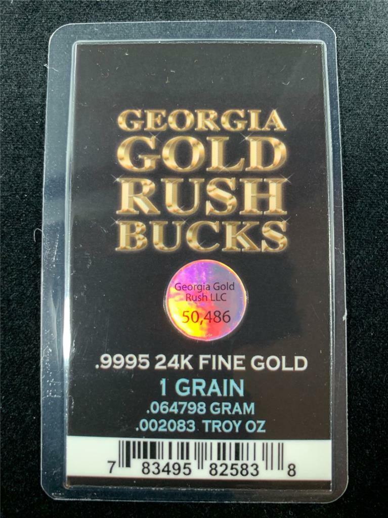 GEORGIA GOLD RUSH BUCKS COMBO PACK; 5 WEIGHTS; .9995 24K FINE GOLD BULLION