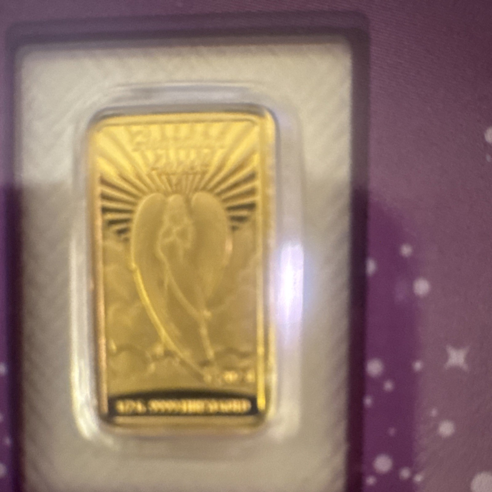 Samoa 2023 Guardian Angel Special Edition Gold Bar 0.5g .9999 Fine