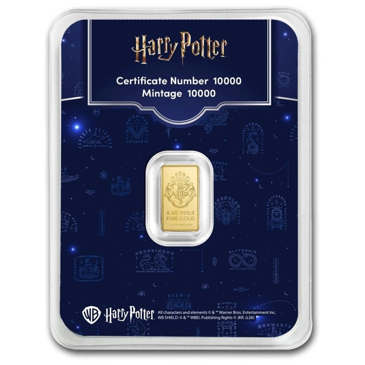 2026 PAMP Suisse Harry Potter 25th Anniversary 0.5g Gold Bar in TEP