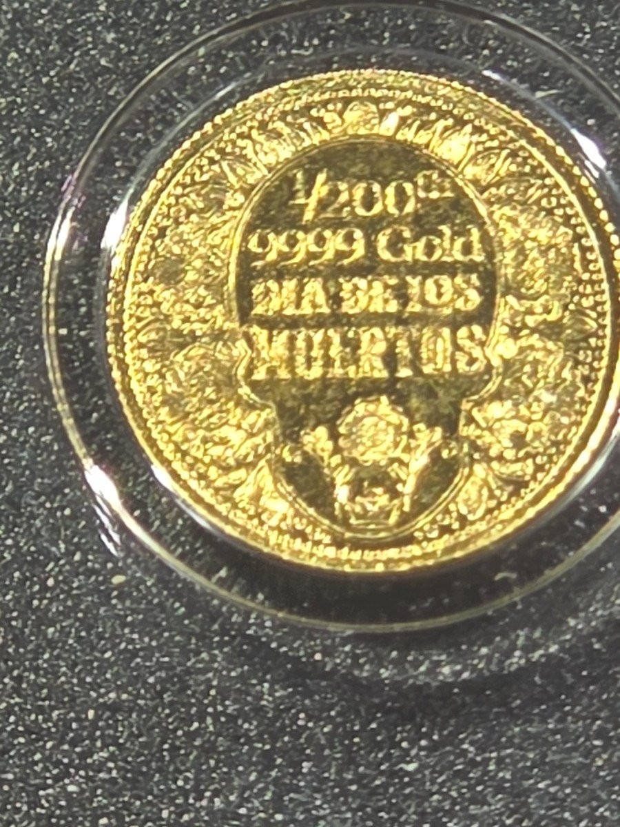 2 Fractional Gold Rounds: 1/200 oz Dia de los Muertos & 1/500 oz Eye of Horus