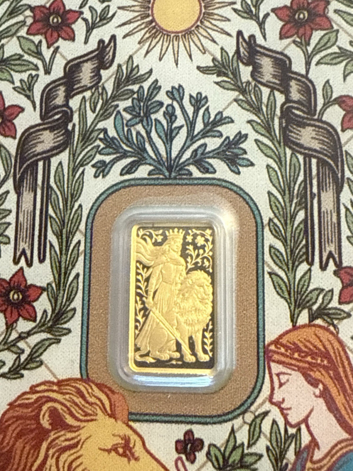 1 gram Gold Bar – PAMP Suisse Una & The Lion (In Assay w/ Sleeve)