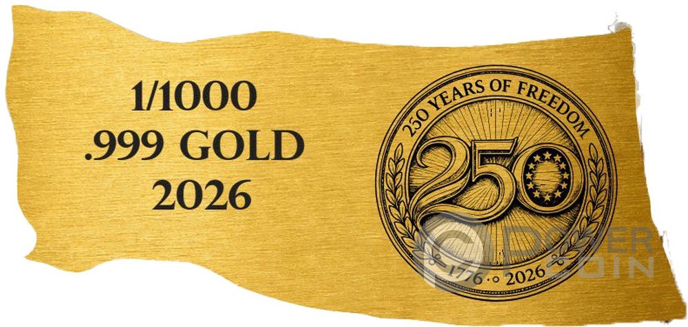 WASHINGTON CROSSING THE DELAWARE 1776 1/1000 Oz Gold Medal