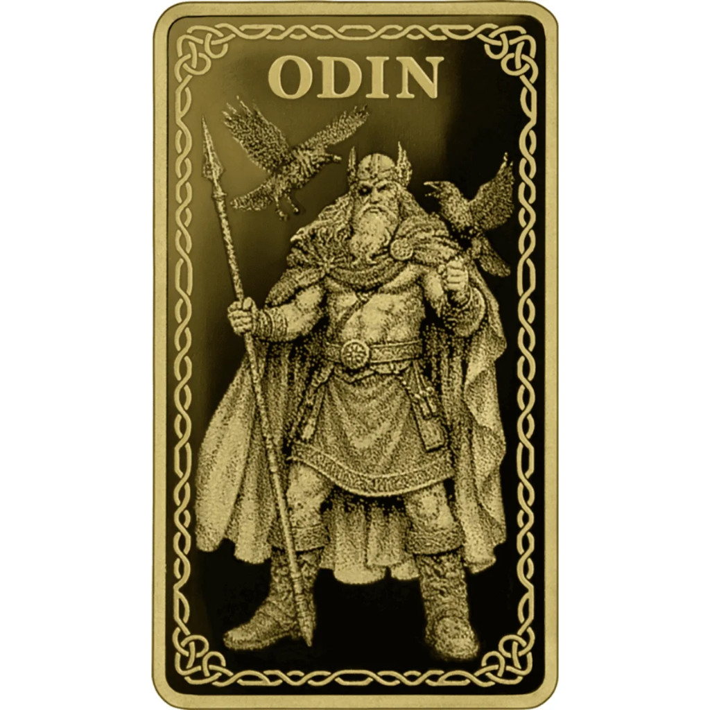 2026 Germania Mint Odin 1/100oz Proof 9999 Gold Bar in Assay Mintage 5000