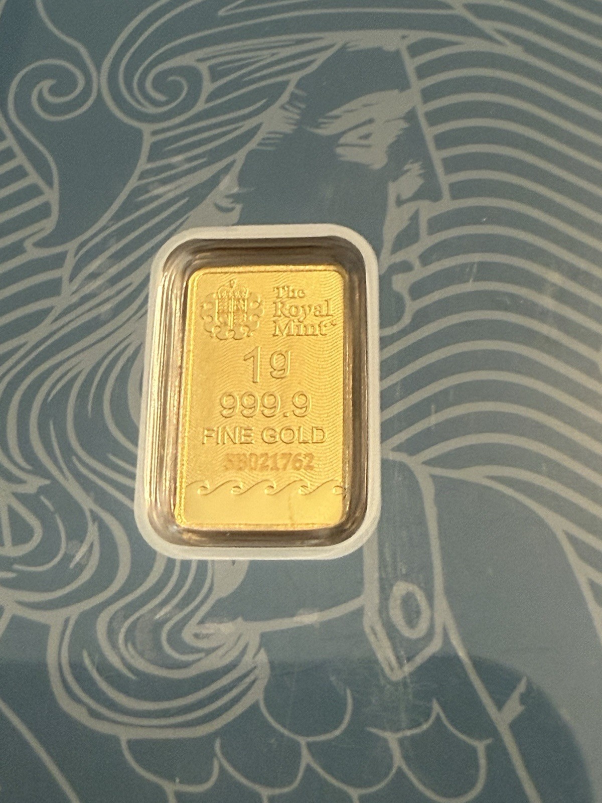 Royal Mint Britannia 1 Gram Gold Bar – Large Assay Card