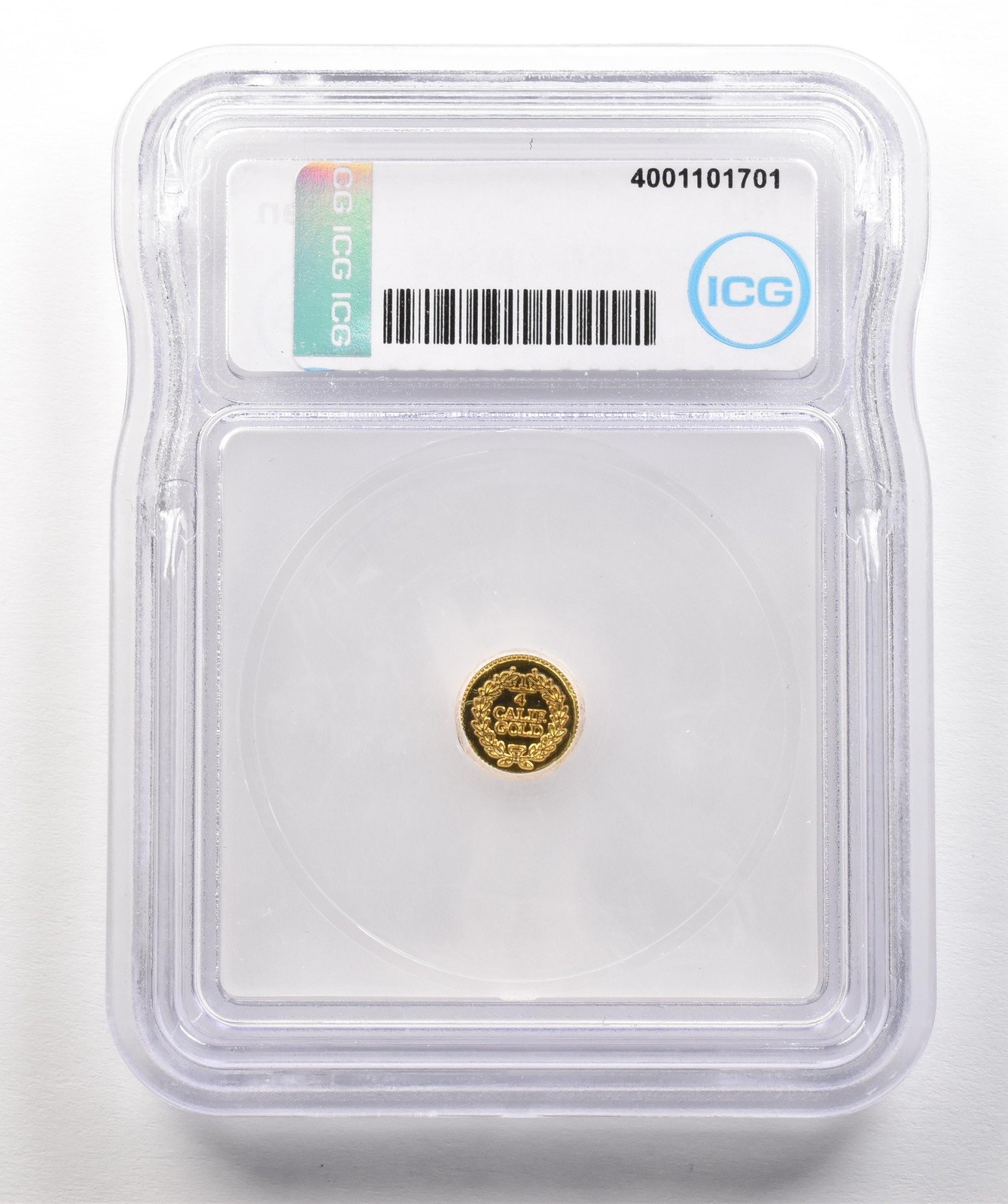 ND California Fractional Gold Token Liberty Head 1/4 Dollar MS66 ICG *4920
