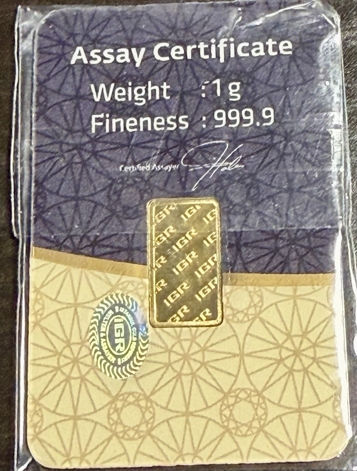 Valcambi 1g Platinum & IGR 1g Gold Bar Sealed Assay Bullion Bundle