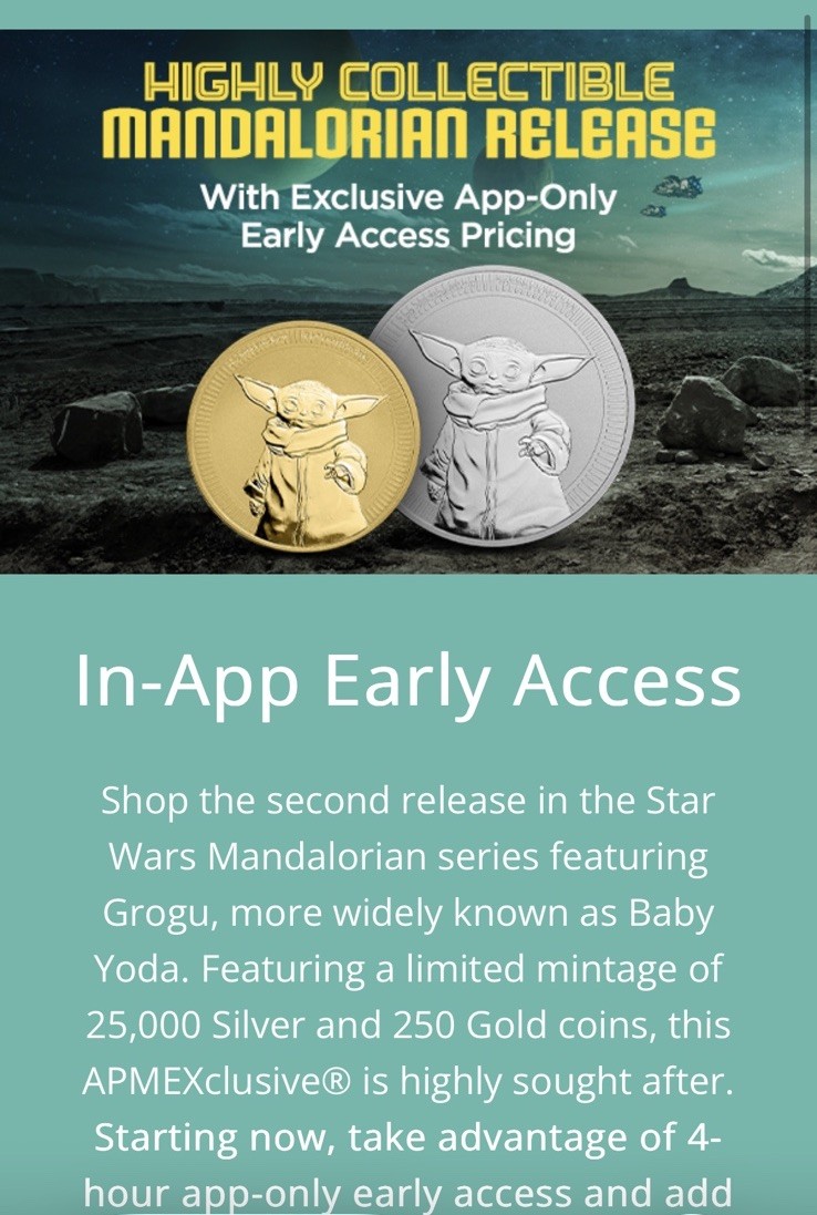 2021 STAR WARS GROGU BABY YODA 1 OZ .9999 GOLD COIN! MANDALORIAN! ONLY 250 EXIST