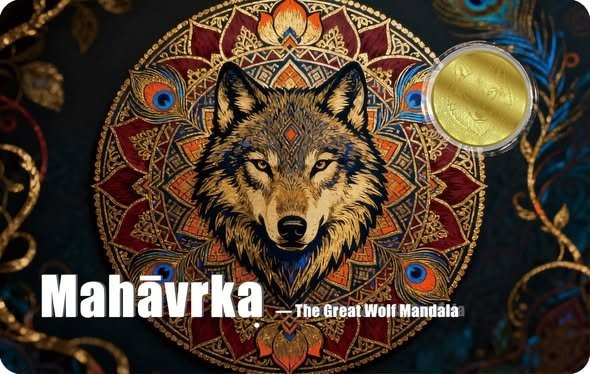 2026 Liberia The Great Wolf Mandala 1/200oz 9999 Gold Coin in Themed Card