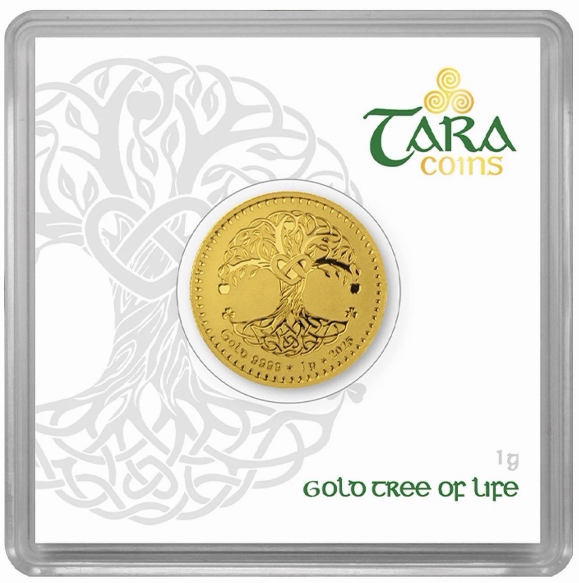 Geiger Edelmetalle Tara Coins Tree of Life 1 Gram .9999 Fine Gold In Hard Assay