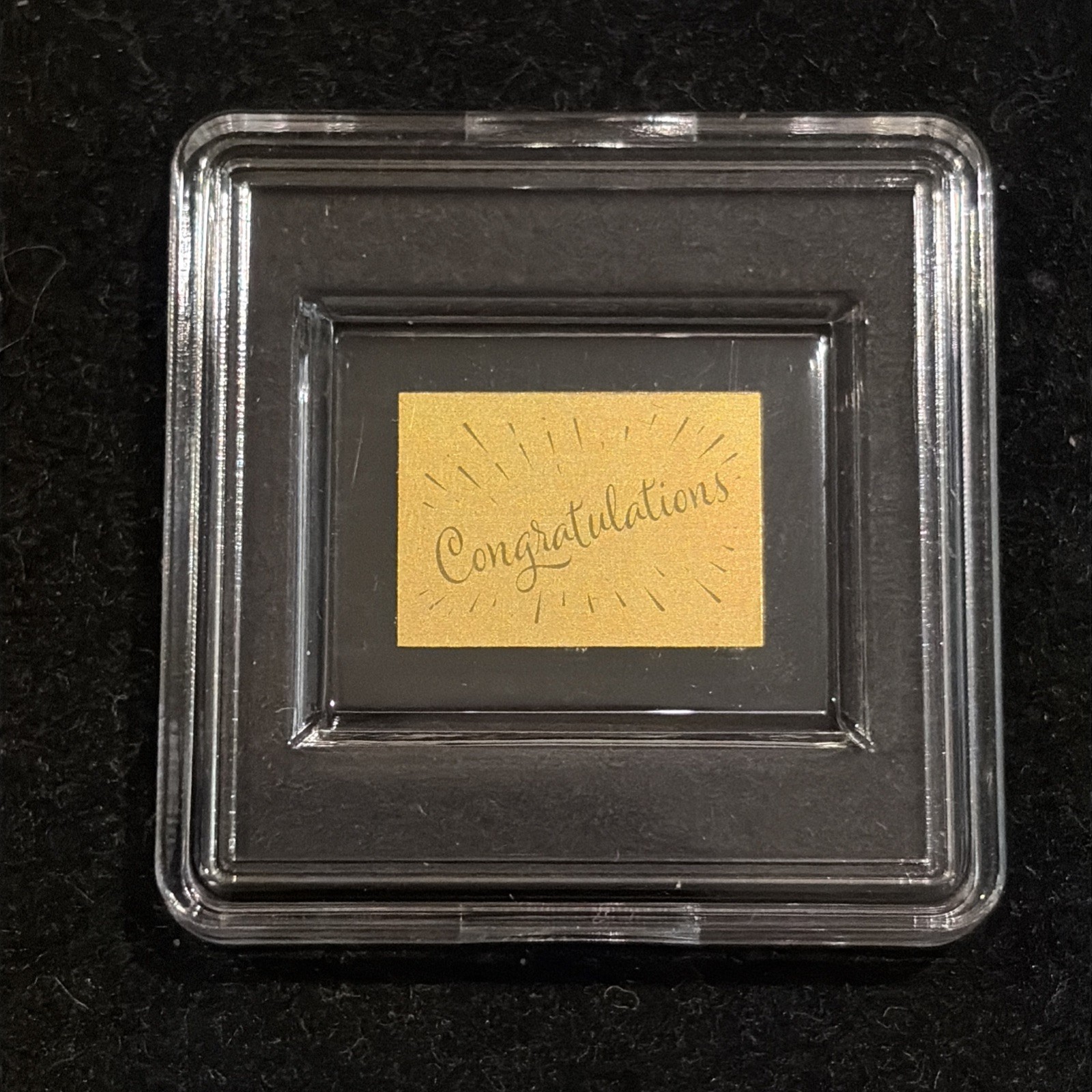 1/1000oz CONGRATULATIONS Gold Bar from Republic of Chad – .999 Fine Gold