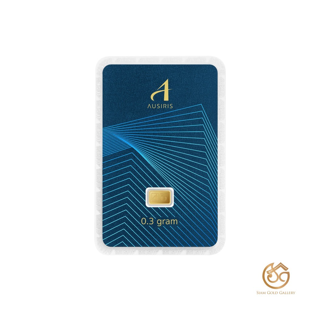AUSIRIS 23K (96.5%) Thai Gold Bar weight 0.3 gram