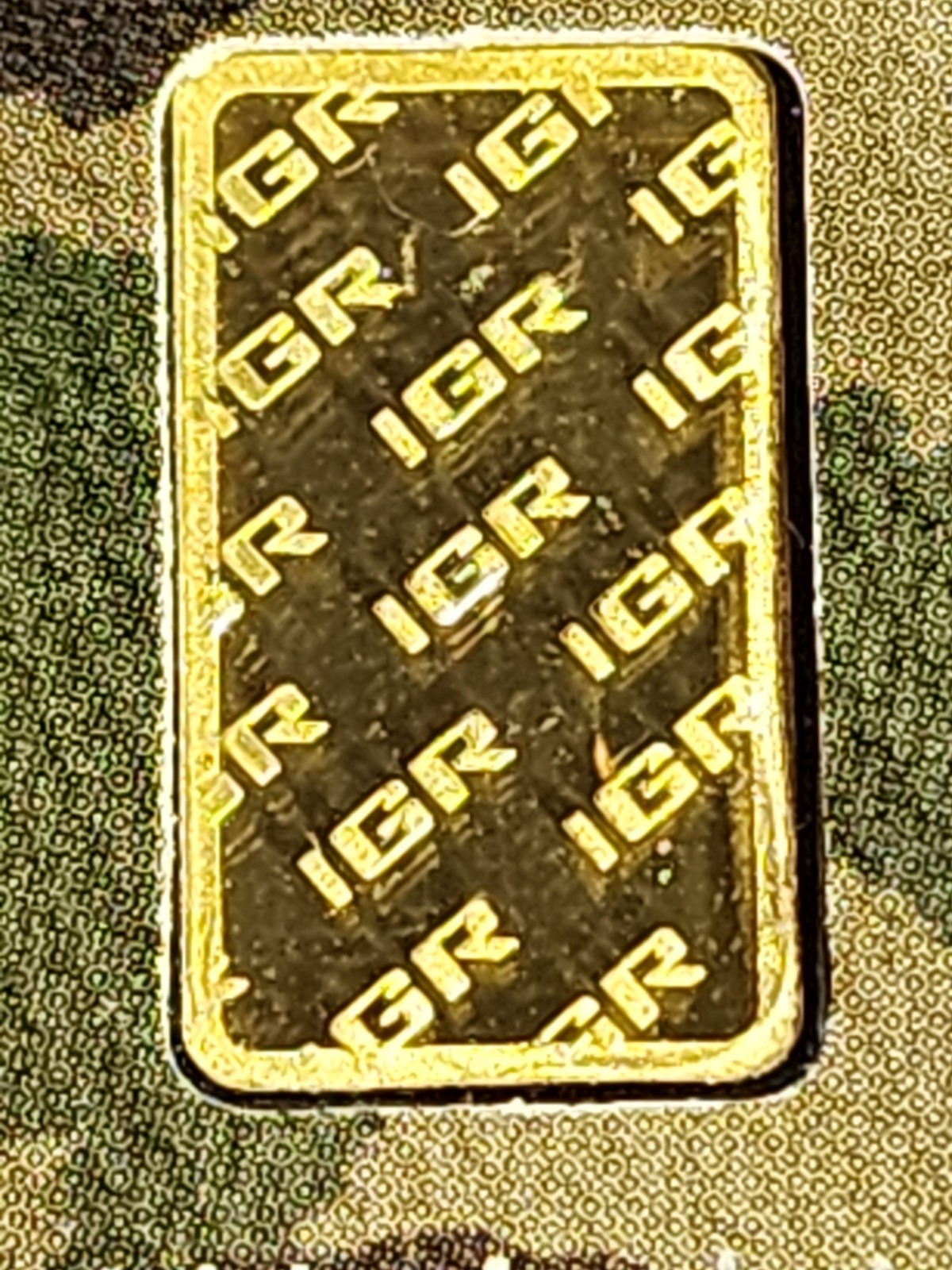 1/2 Gram .5 IGR Support Our Troops 999.9 Fine Gold Bar Factory Seal #BEA12336