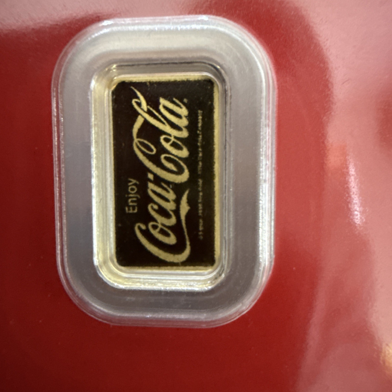 Coca-Cola 1/2 Gram Gold Bar .9999 Fine Gold in Assay Card