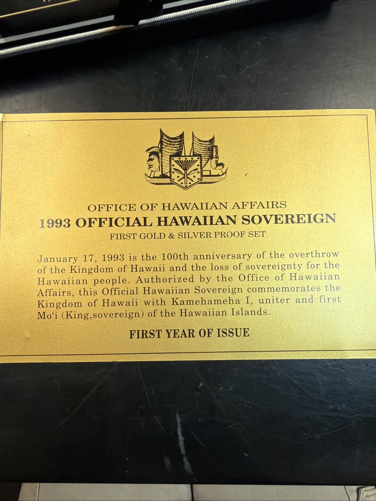 1993 4-Piece Royal Hawaiian Gold & Silver Proof Set