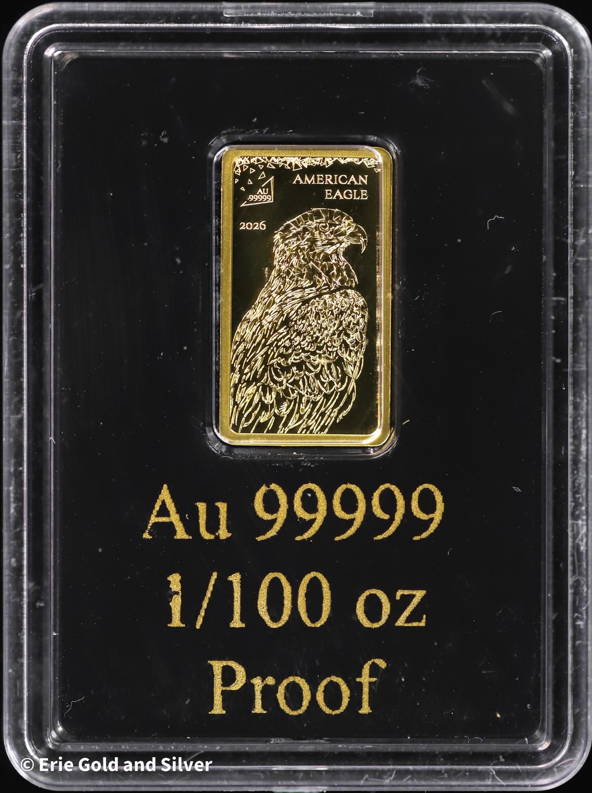 Solomon Islands Eagle Proof 1/100th oz Gold Bar