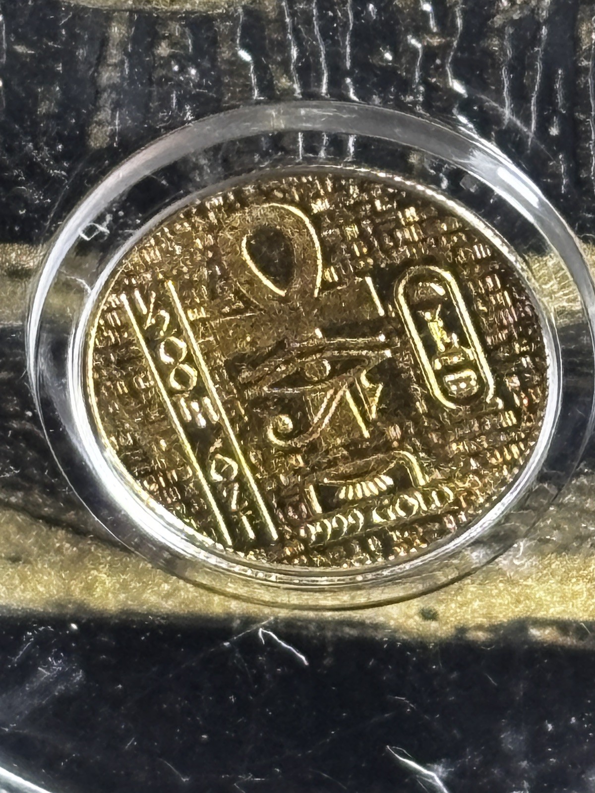 1/200 oz .9999 Fine Gold Round – Monarch – Egyptian Scarab (Sealed in Capsule)