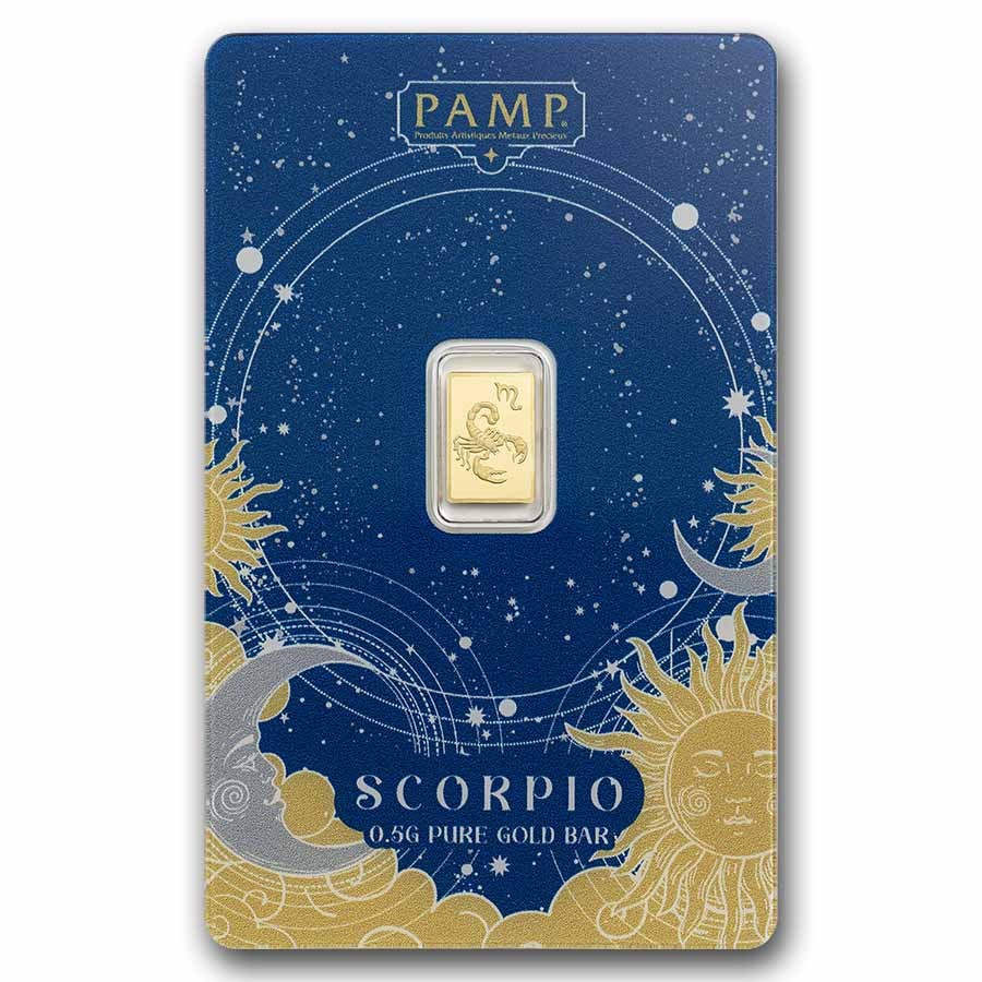 1/2 gram Gold Bar – PAMP Suisse Zodiacs: Scorpio