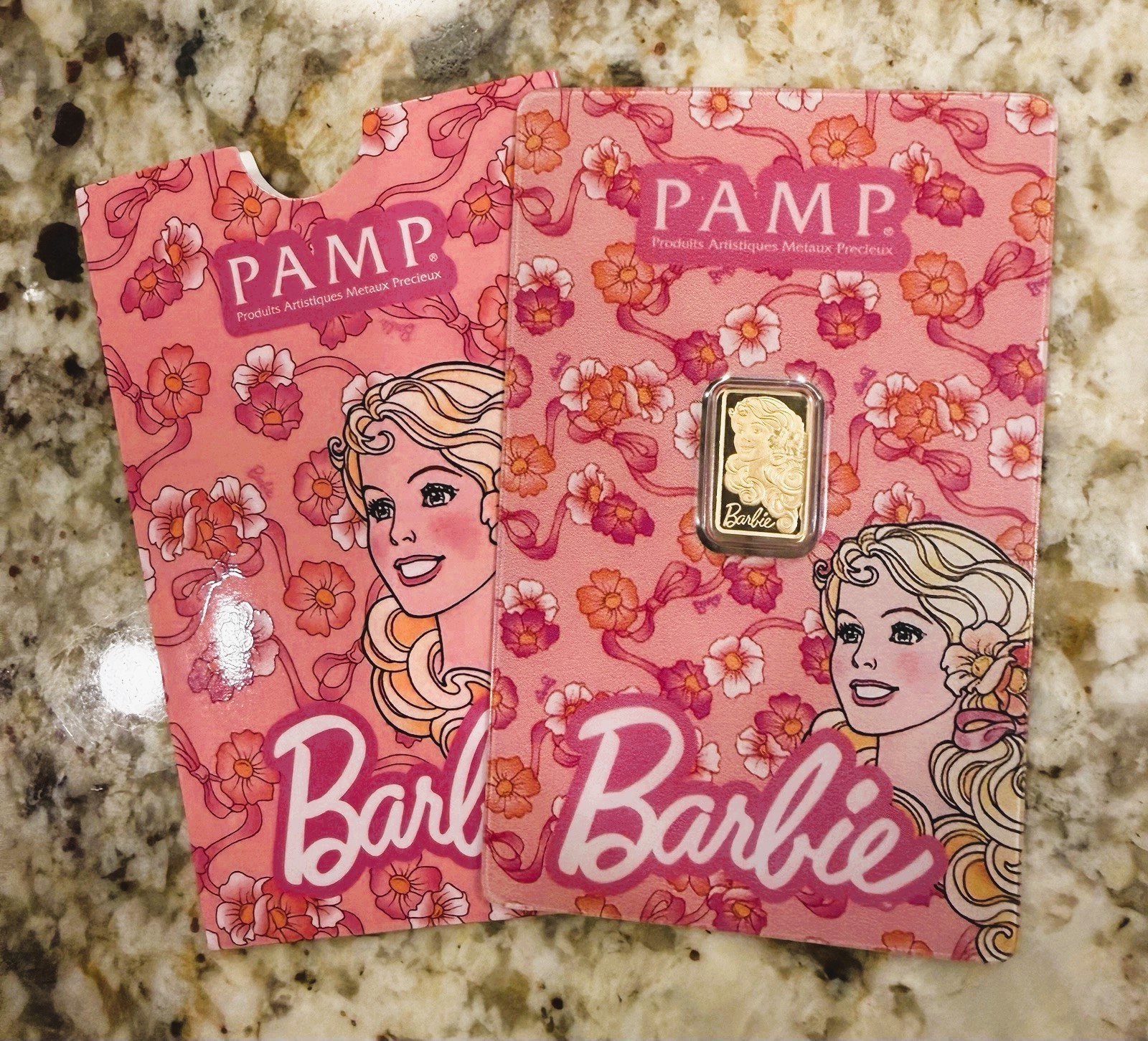 🔥SHIPS TODAY 🔥 PAMP Suisse Barbie™ 1 Gram .9999 Fine Gold Bar – 5,000 Mintage
