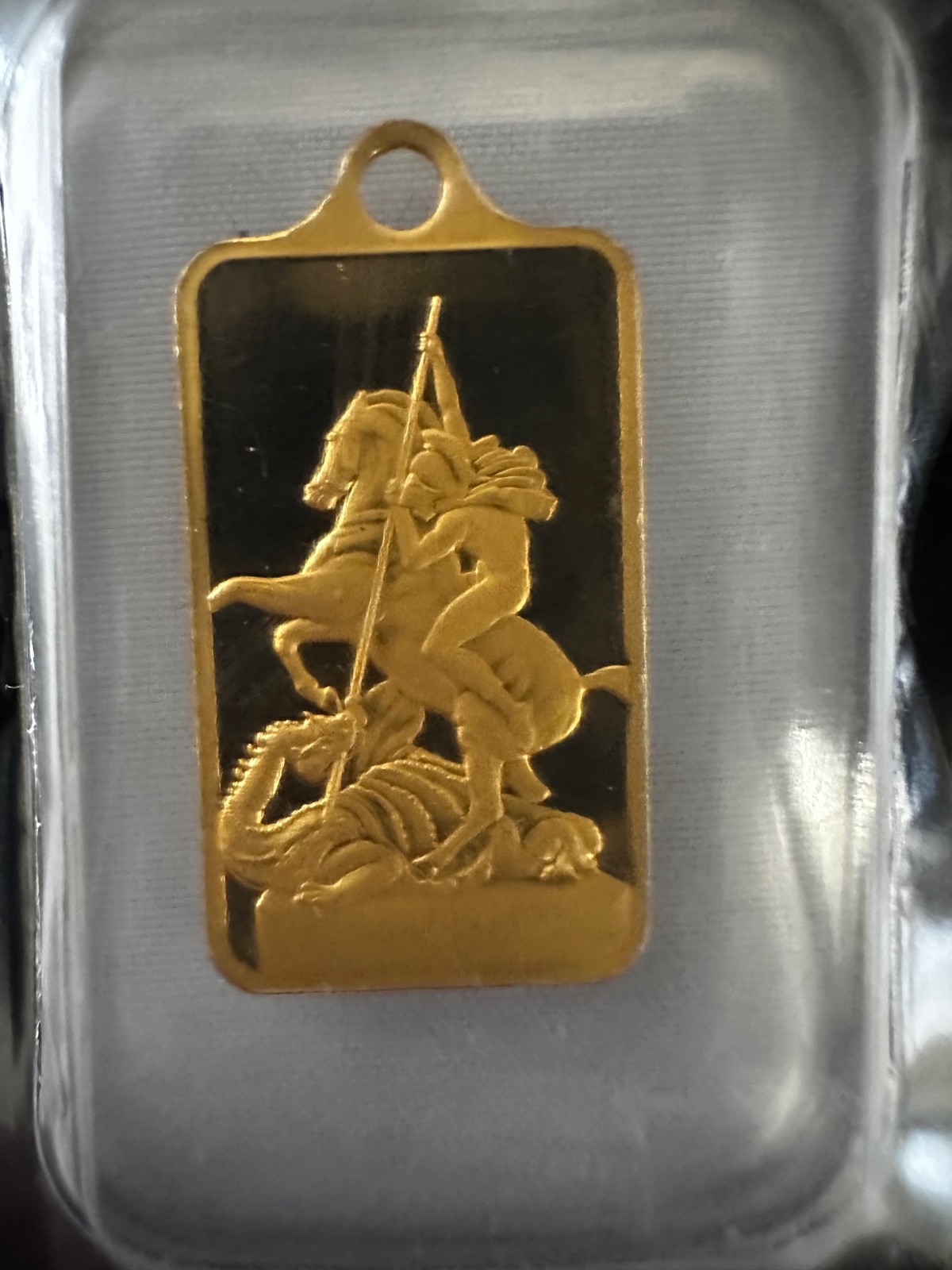 New Zealand Mint St George & Dragon 2.5g Gold Pendant 999.9 Gold Rare Scarce