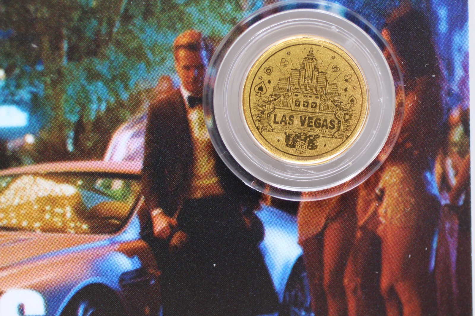 2026 Liberia Las Vegas 1/1000 oz .9999 Fine Gold Coin Assay Card w/COA $12
