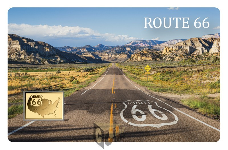 Route 66 America Series 1/1000 Oz 999 Gold Medal