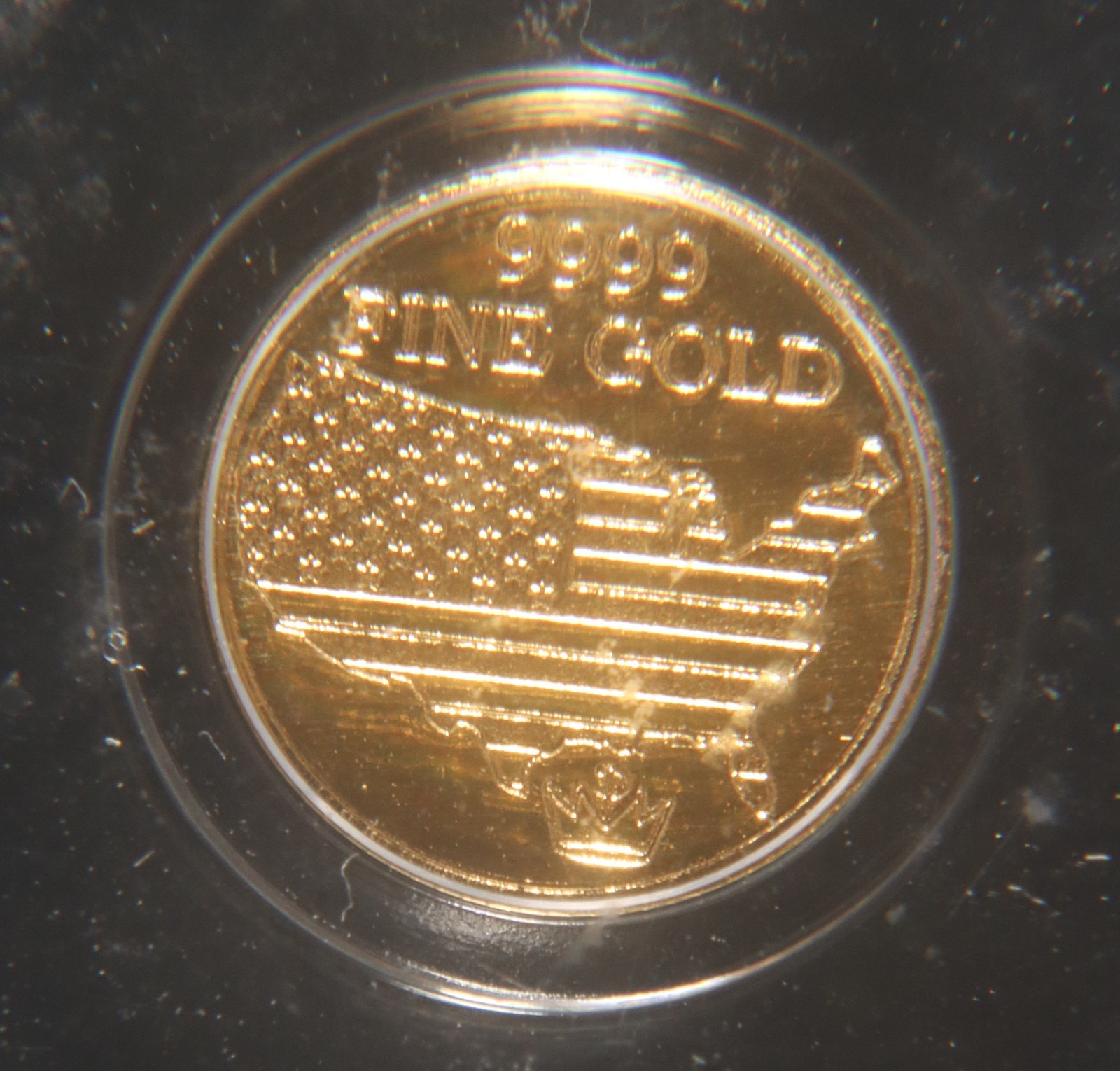 ND Eagle Head Round 1/500 oz .9999 Gold ICG MS70 Lot 160846