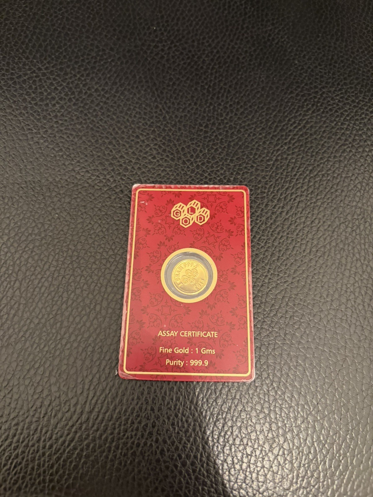 1g Al Fardan rose design Gold bar 999 pure 24k