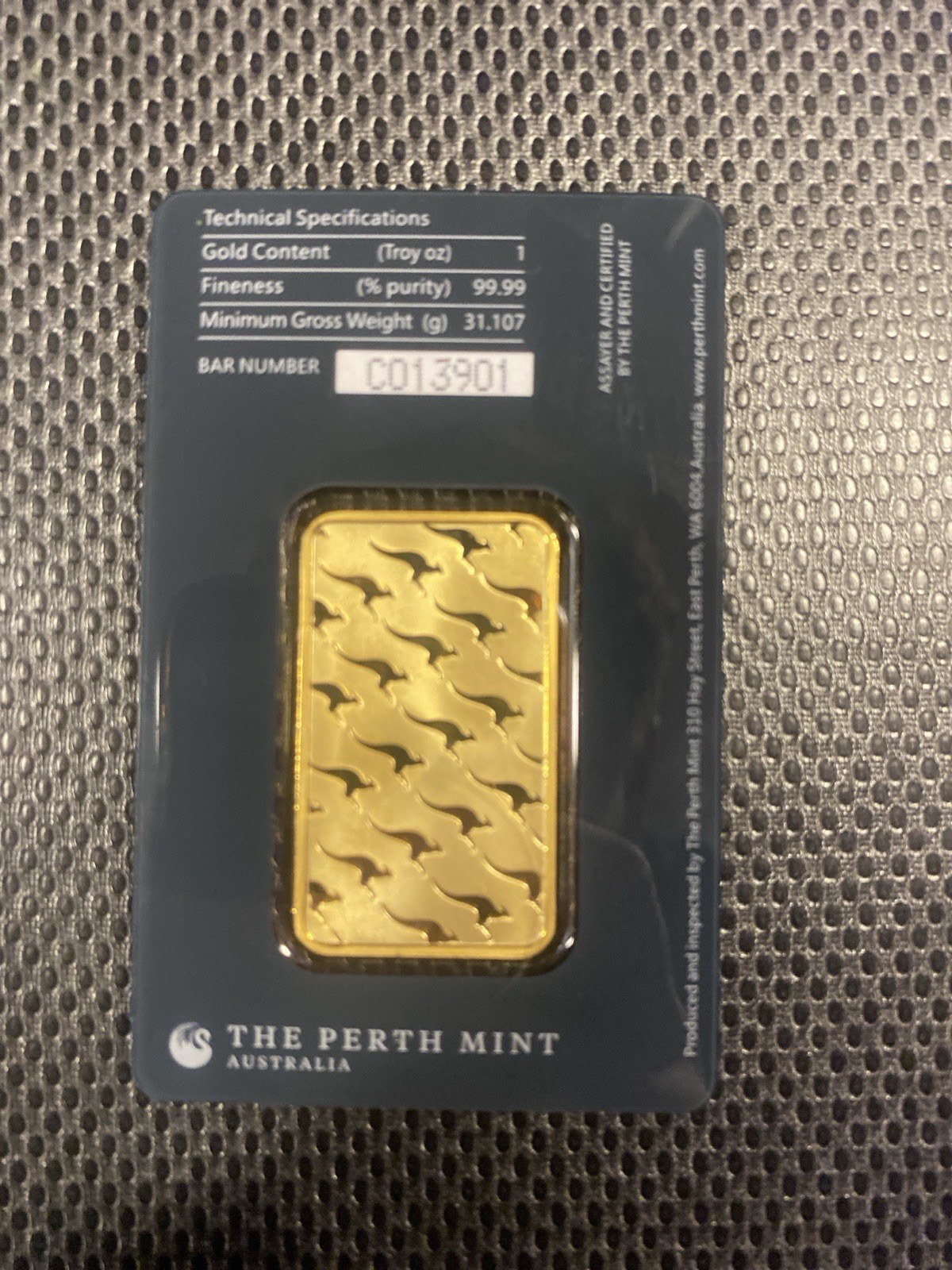 Pamp & Perth Minted Golden And Silver Bullion Bars.