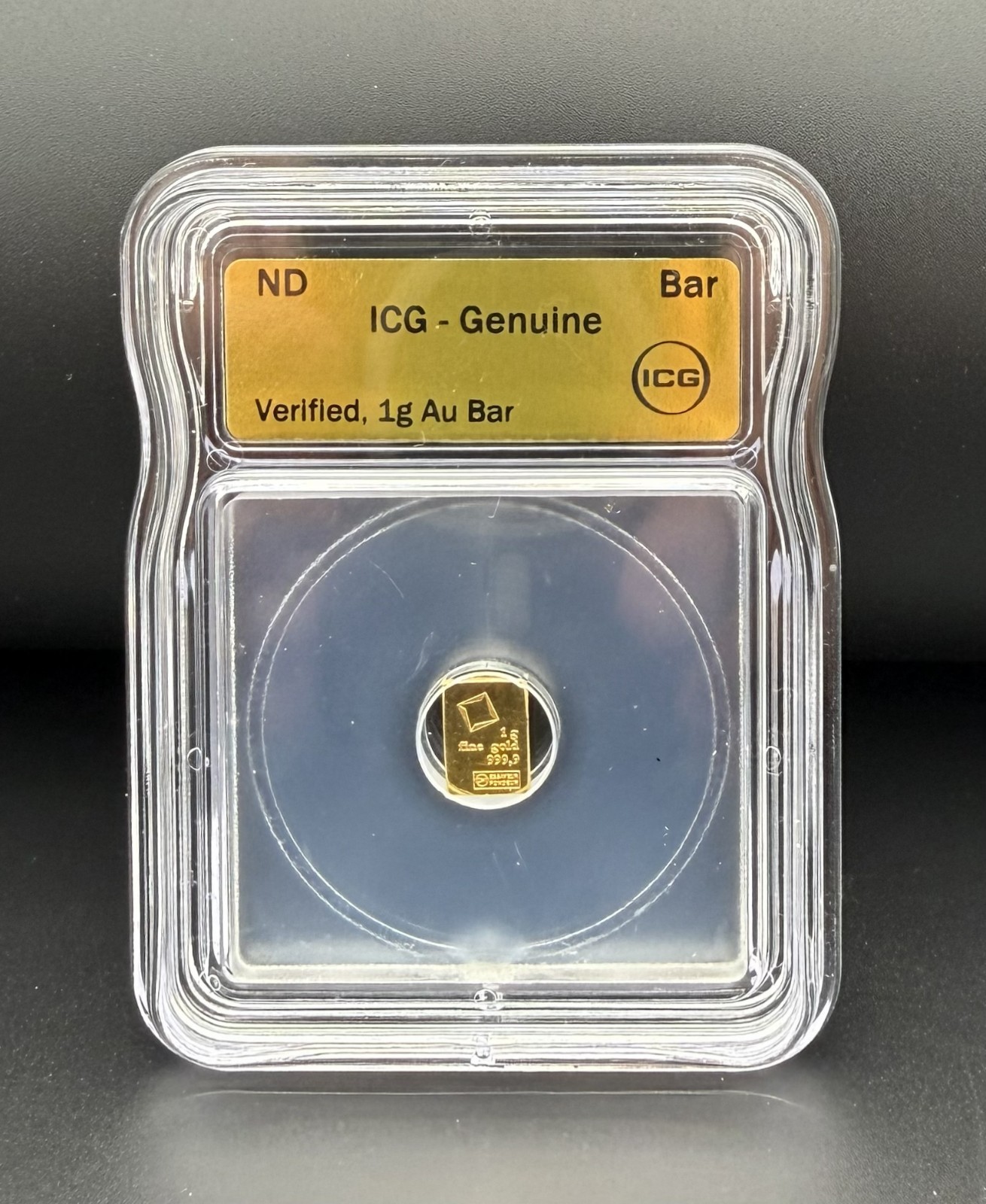1 Gram Gold Bar ICG Verified Genuine .9999 Fine Gold Bullion Affordable Stacking