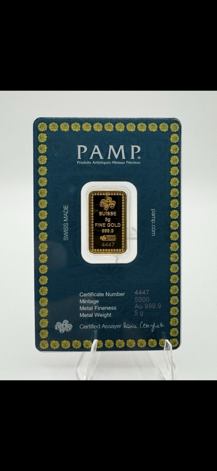 2025 Pamp Duwali 5 Gram Gold Bar Limited Mintage Of 5,000 (lowest of Duwali)