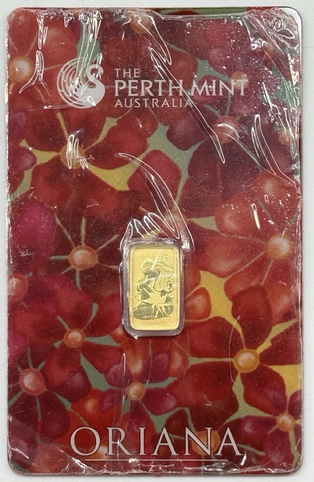 1 gram Gold Bar – The Perth Mint Oriana Design (In Assay) RARE!