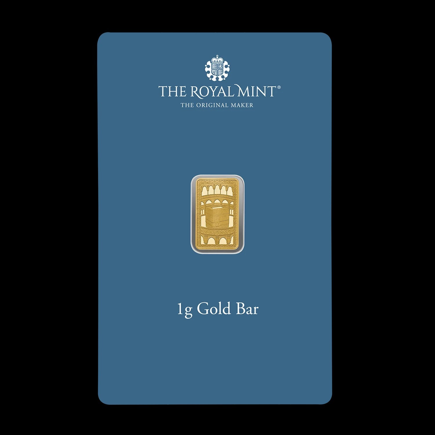 Kaaba 1g Gold Bullion Minted Bar Bullion 999.9 Fine Gold Royal Mint