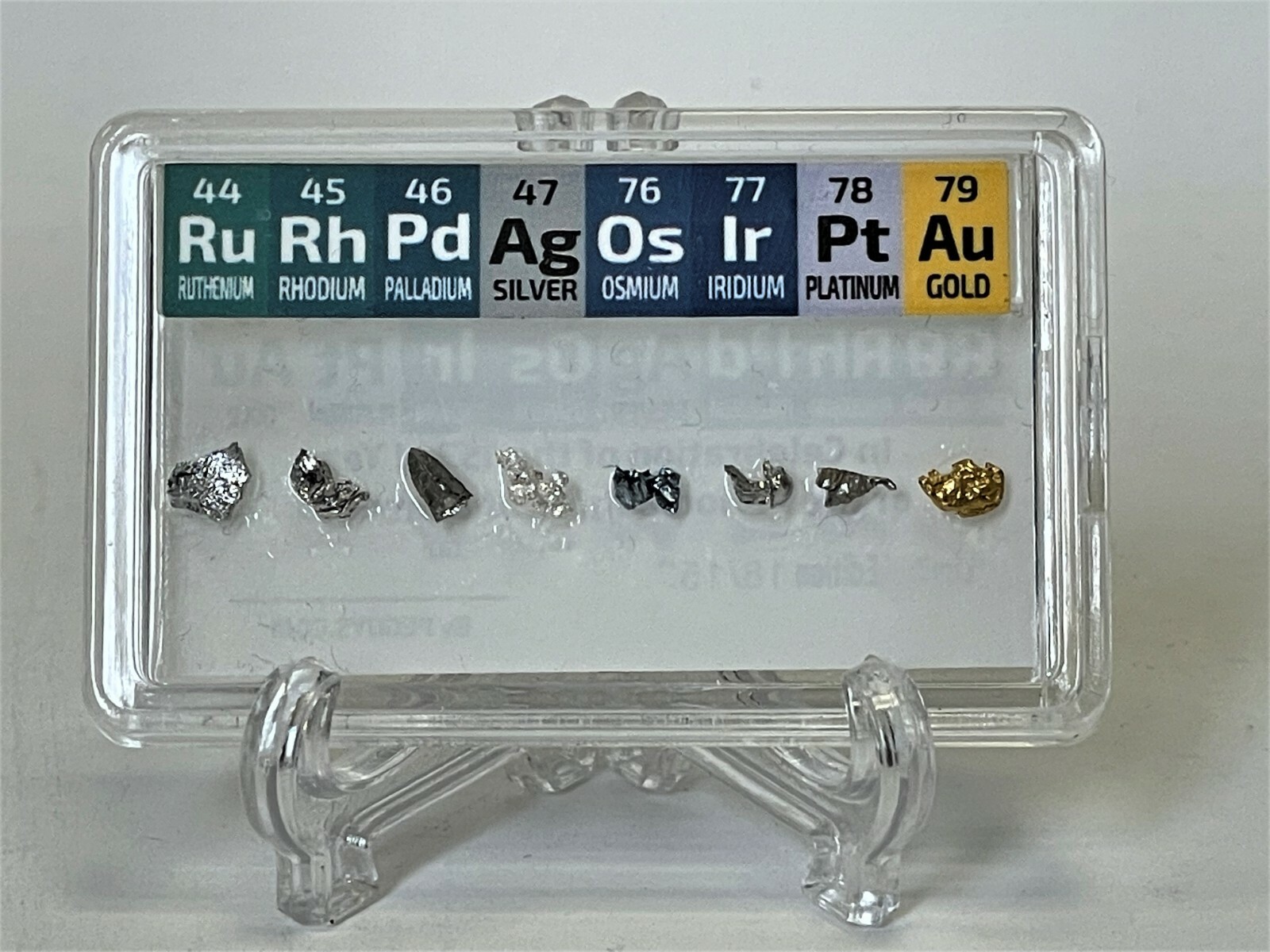 Ruthenium Rhodium Palladium Osmium Iridium Platinum Gold Micro 1 Grain Edition
