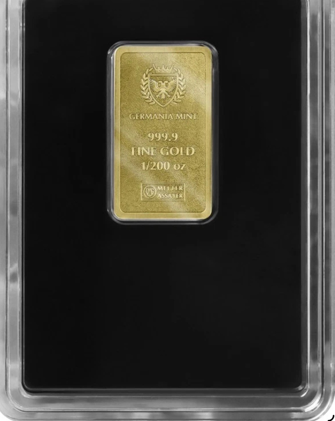 Germania Mint 1/200 Gold Lady Germania Stamped Bar in Capsule