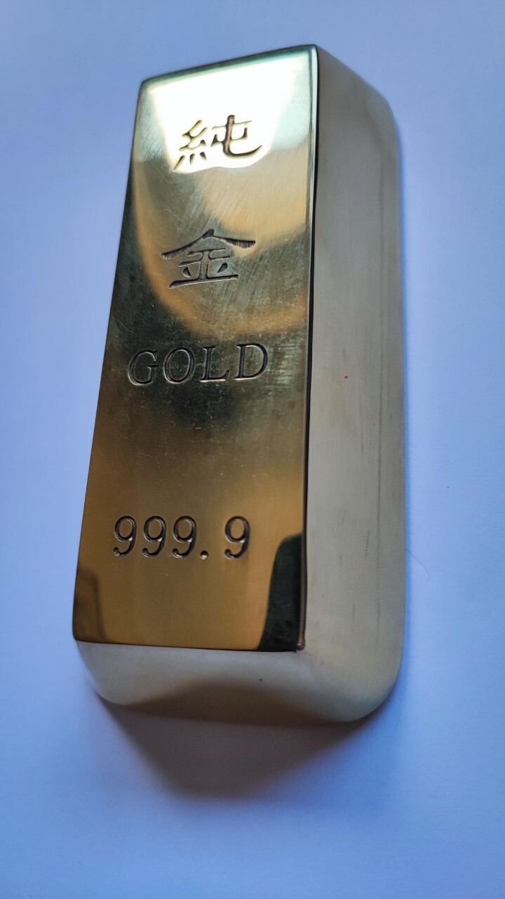 100% BRASS Bar paper weight home office decor. heavy polished