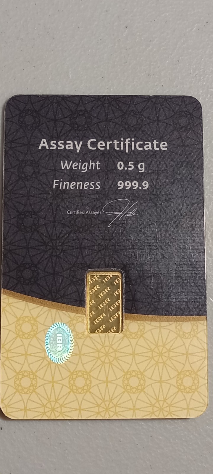 IGR .5 Gram Gold Bar 999.9 Fine #10097902 Istanbul Gold Refinery (1/2 Gram)