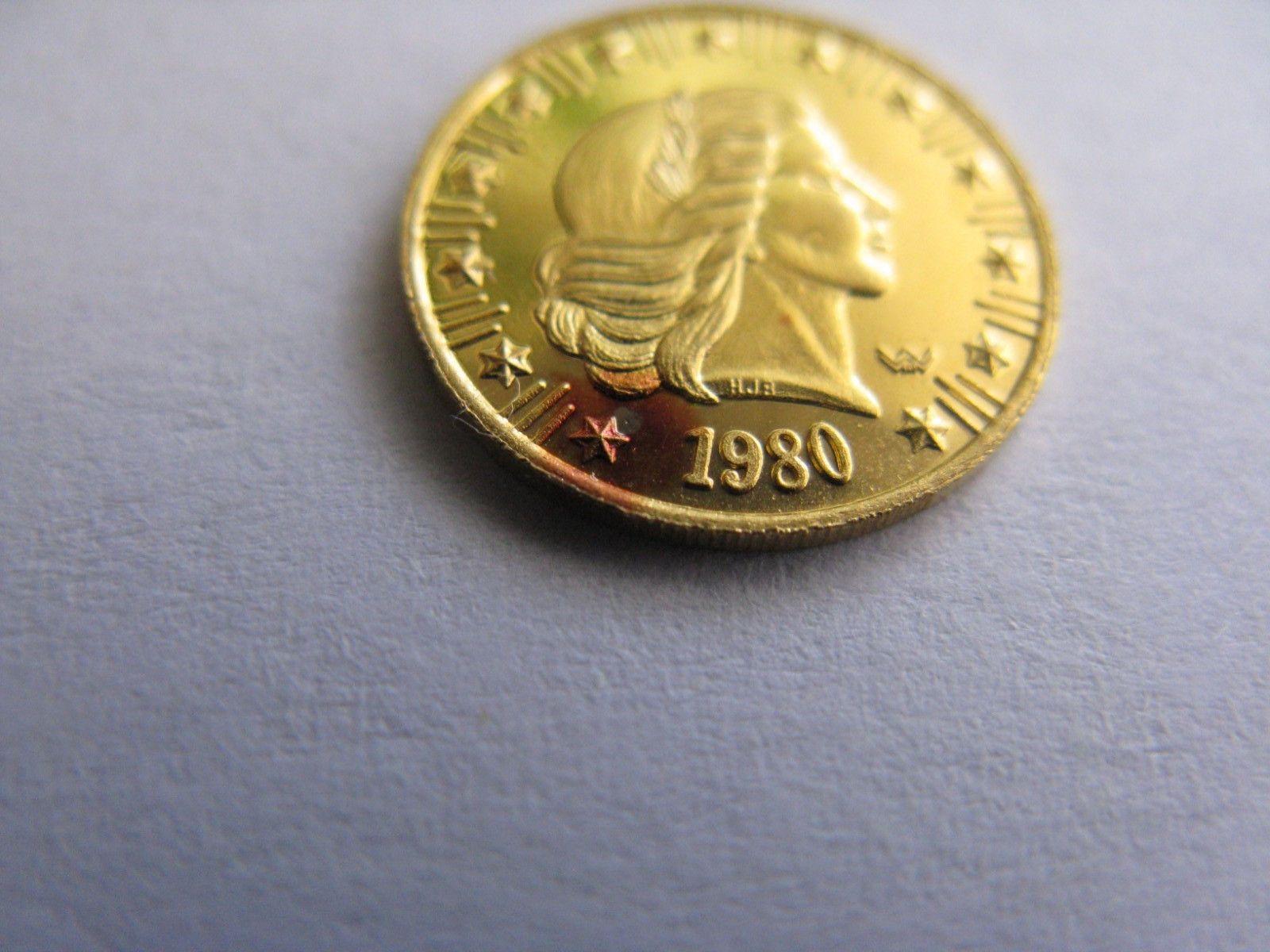 Very Rare 1980 1/20th World Wide Mint American Eagle 999 Gold Coin – Damaged