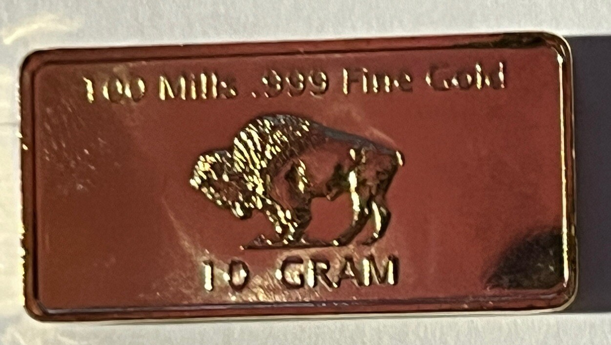 1 oz American Buffalo .999 Fine +1 Oz Mex Copper Bullion Bar Ingot, Metal Art