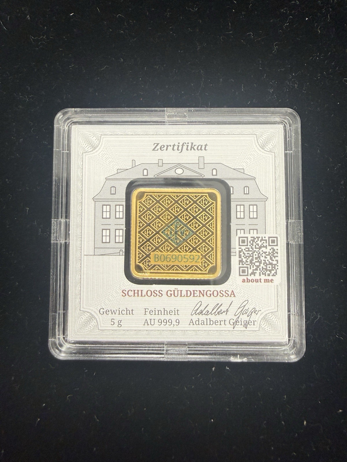 Geiger Edelmetalle Original 5 Gram Gold Bar