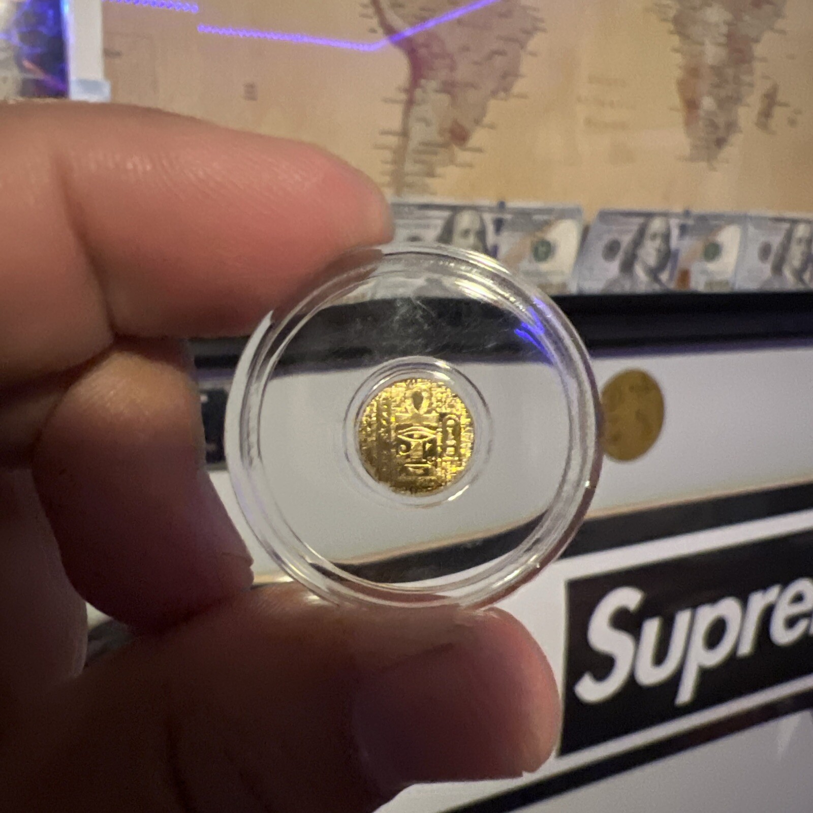 Fractional 1/200 Gold – Capsule Round King Tut EGYPTIAN Pure Gold- Talisman