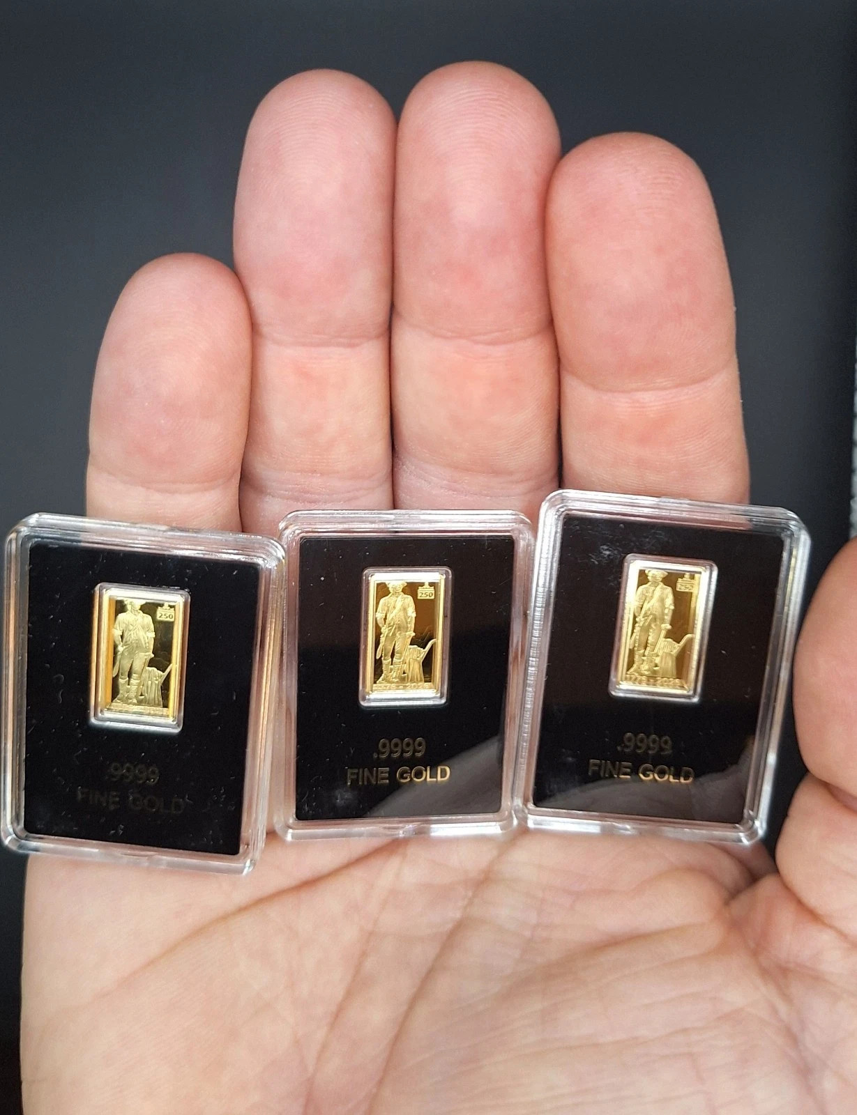*Set of 3* 🇺🇸 Minuteman Freedom Bar – .9999 Pure Gold American Bullion Bar ✨