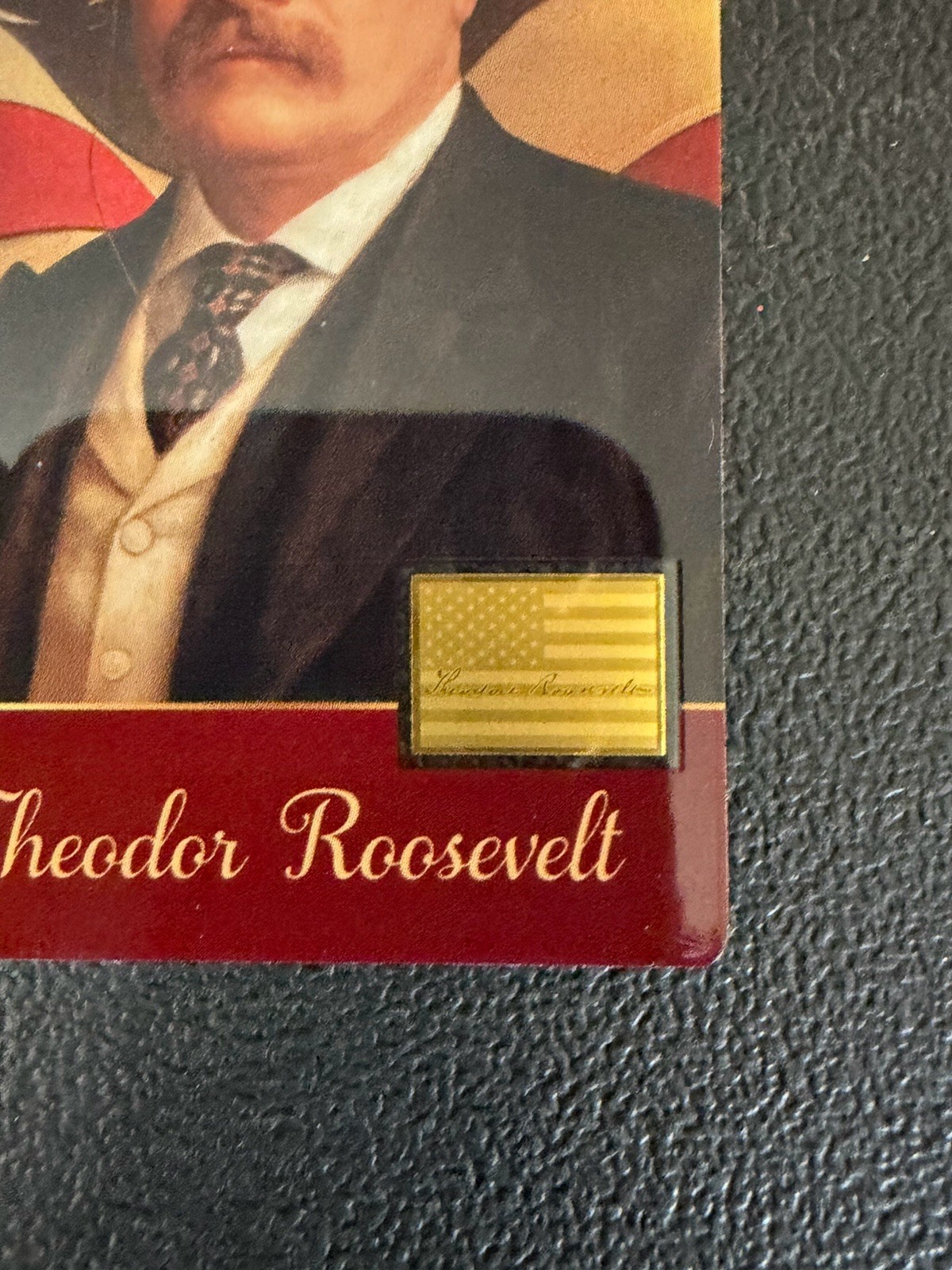 Theodor Roosevelt 1/1000 Oz .999 Fine Gold Coin Liberia in Card 50,000 Mintage