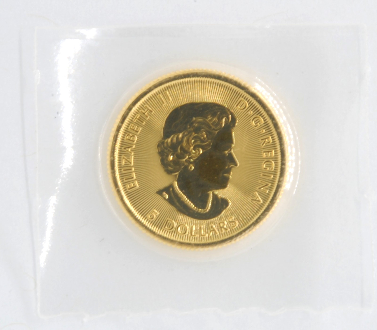 2018 Canada 1/10th Ounce .999 Fine Gold Coin Polar Bear Design in Plastic