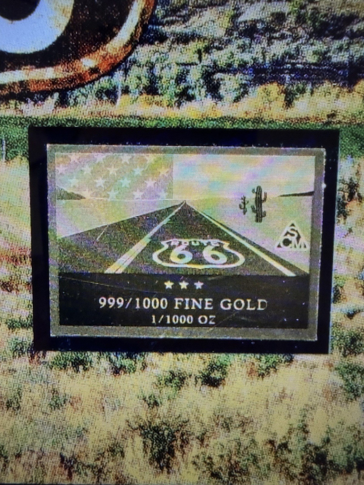 1/1000 oz Gold Bar – Route 66 (Coin Card, In Assay)